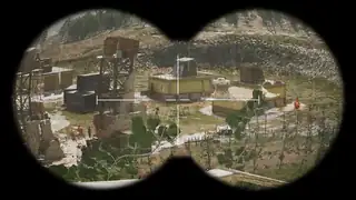 Binocular view of infected figures between containers in Dead Fibers